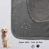 100% Waterproof Dog Blanket, 52x82 inches Soft Leak Proof Pet Couch Throw, Washable Light Grey + Dark Grey