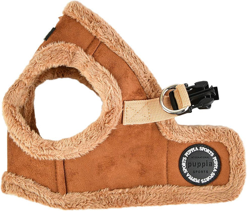 Puppia Terry Vest Dog Harness - Step-in Winter Suede, No Choke, No Pull for Small and Medium Dogs, BROWN, X-Large
