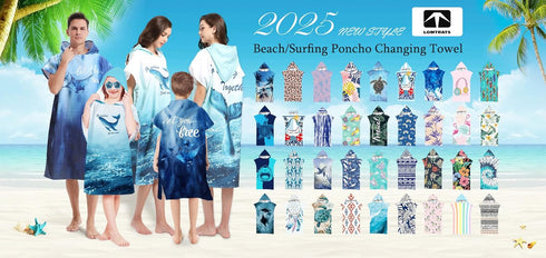 LOMTRATS Kids,Swimming Quick Dry Surf Poncho Changing Towel Robe Hoodie for Beach Surfing Diving Home Hot Springs