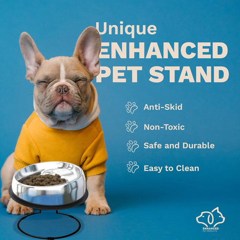Enhanced Pet Bowl Stand with New Anti-Skid Feature, Exclusively for Enhanced Pet Bowl (Small)
