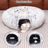 Plush Cat Tunnel with Cat Bed for Indoor Cats, Multifunctional Donut Tunnel for Small Medium Large Cats, Kittens,