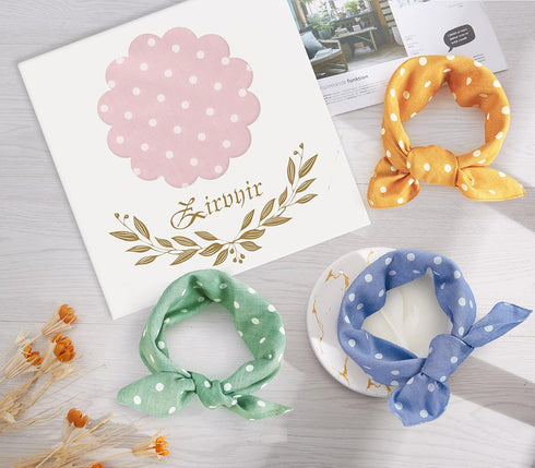 4PCS Spring Dog Bandanas, Cute Soft Cotton Puppy Scarfs, Washable Daily Handkerchief for Small Medium Large Pets