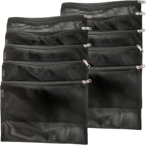 10 Pieces Aquarium Filter Media Bags - Reusable Mesh Filter Bags with Zipper for Fish Tank (10" x 7")