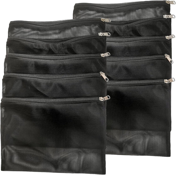10 Pieces Aquarium Filter Media Bags - Reusable Mesh Filter Bags with Zipper for Fish Tank (10" x 7")