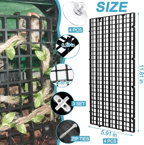 4 Pcs DIY Hermit Crab Climbing Toys | Hermit Crabs Climbing Wall & Platform with Ladder | Hermit Crab Tank Accessories