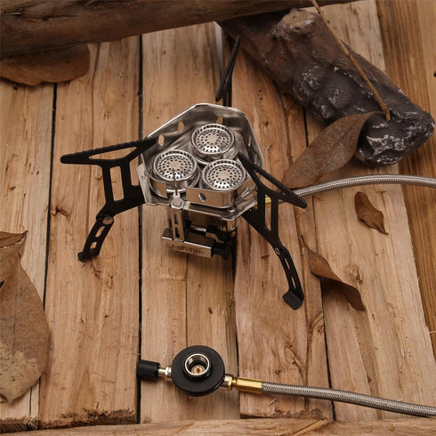 ONLYFIRE Portable Camping Gas Stove 6800W, Small Backpacking Stove with Piezo Ignition, Mini Camp Stove with Carry Bag