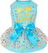 cyeollo Dog Birthday Dress, Tulle Clothes for Small Medium Dogs, Holiday Outfit Apparel, Blue, XL