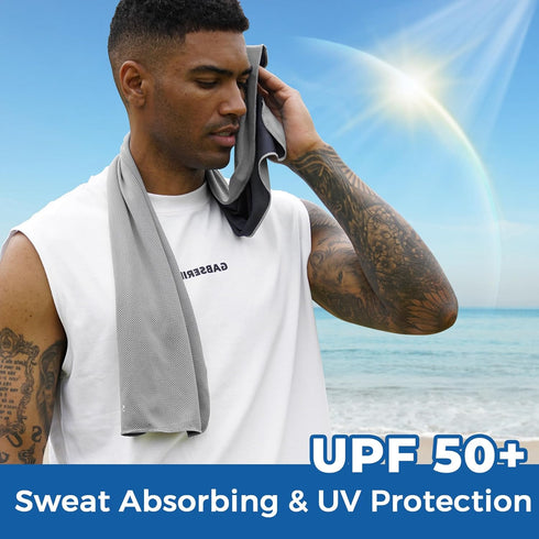 Sukeen Cooling Towels 6 Pack (40"x12"), Quick Dry Sport Camping Cooling Towels for Neck and Face, Cold Towel for Hot