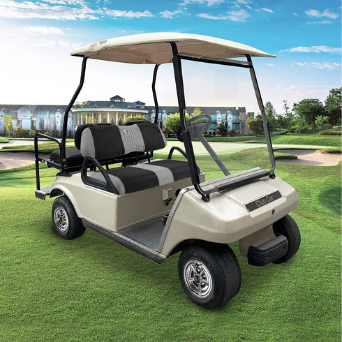 Golf Cart Front Seat Cover for Club Car DS (2000.5 and Up) - Durable Polyester Fabric, Breathable Washable Seat Cover
