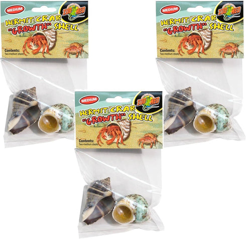 Zoo Med Hermit Crab Growth Shells, Size Medium - 6 Total (3