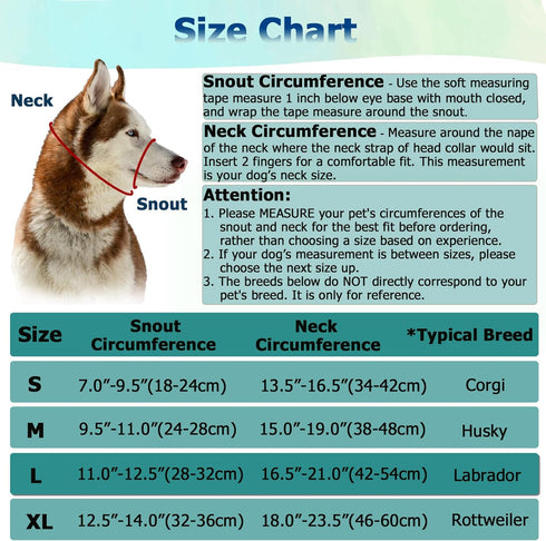 BARKLESS Muzzle Leash for Heavy Pullers, Adjustable No Pull Stylish Head Halter for Medium Large Aggressive Dogs (L,