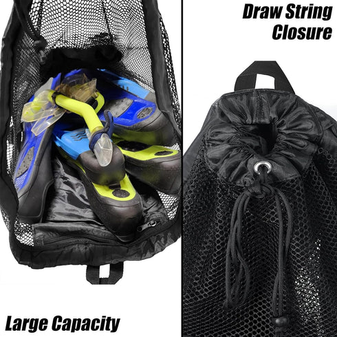 Luwint Extra Large Mesh Dive Bag - Oversized Scuba Gear Backpack for Snorkeling and Water Sports