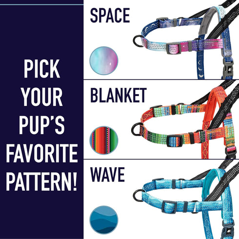Leash Boss No Pull Dog Harness, Easy Walk for Small, Medium, Large Pets, Reflective with Rear and Front Clip