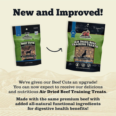 8 oz Redbarn Pet Products All-Natural Air Dried Beef Training Treats for Puppies & Dogs Grain-Free Single Protein