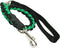Dogs My Love Braided Rope Short Leash, 32" Long, Large, Black/Green