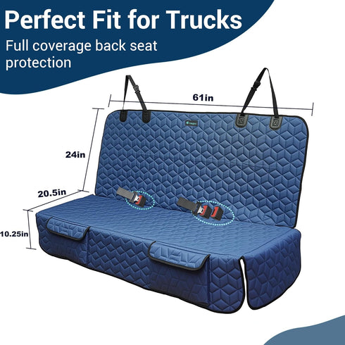 1500/Sierra/Silverado Meginc Dog Car Seat Covers for Back Seat, Heavy Duty Pet Bench Seat Covers for Trucks Waterproof