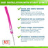 25 Pack Set Pink Marking Whiskers with Stakes - - Durable Marking Whisker - Use Survey Whiskers as Ground Markers