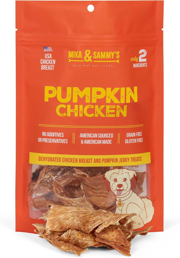 Gourmet Jerky Dog Treats -Made in USA only, Cage-Free, No Additives (Pumpkin
