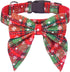 ADOGGYGO Christmas Dog Collar with Bow, Adjustable Cotton Red Bowtie for Small Medium Large Dogs (Medium, Xmas)
