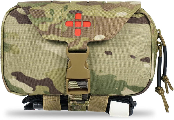 Ifak Pouch-Rapid Deployment Tactical MOLLE Trauma Kit Pouches, Quick Release Tear-Off Medical