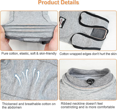 DogLemi Cat Surgery Recovery Suit, Universal Male Female Onesie After Spay Neuter, Soft E-Collar Alternative (M)