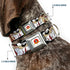 Dog Collar Seatbelt Buckle, Tasmanian Devil Expressions, Brown, 18 to 32 Inches, 1.5 Inch Wide