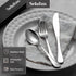 Travel Cutlery Set with Case, Portable 4-Piece Stainless Steel Utensils for Camping, Hiking, Picnic