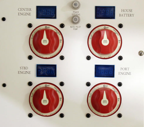 6006 Blue Sea Systems On/Off Battery Isolator Switch With Locking Key, Red, mSeries