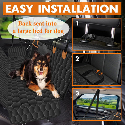 Hammock NECKORY Dog Back Seat Cover, Waterproof Scratch Proof Nonslip Dog for Car, Car Seat Cover for Back Seat