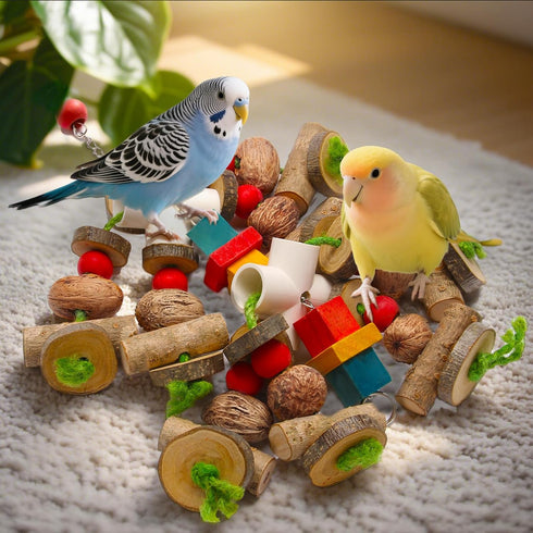 Kyouki Large Parrot Toy, Bird Toys for Cockatoos,Macaws, African Grey, Amazon Parrots,Conures, Lovebirds, Multicolored