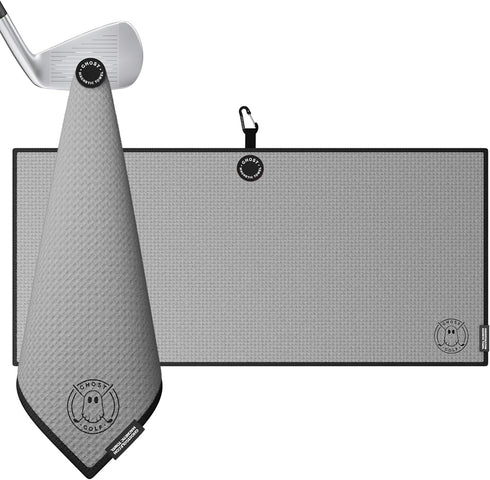 Ghost Golf Magnetic Towel (Caddie) - Ultra-Absorbent Microfiber Golf Towel with Magnet for Carts or Clubs, 18" x 40"