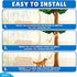 Dog Outdoor Bungee Hanging Toy - Blue Interactive Tree Tug Toy with Metal Spring Kit & 2 Rope Toys