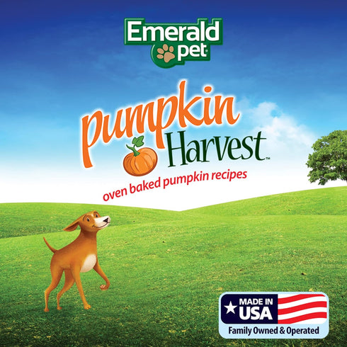 Emerald Pet Pumpkin Mini Trainers Dog Treats, 6 oz, Allergen-Friendly, Vegetarian, Low-Fat, Grain Free, Made in USA