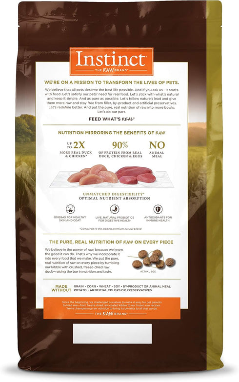 Instinct Ultimate Protein Grain Free Dry Cat Food, Cage Free Duck Recipe, 4 lb. Bag
