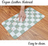 Ralxion Checkered Dog Feeding Mat, Absorbent Mats for Food and Water Bowl, Retro Modern Aesthetic Sage Green