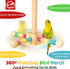 360 Finches Agape Bird Toy, Parrot Interactive Rotating Perch, Bird Cage Accessories for Small and Medium Parrots