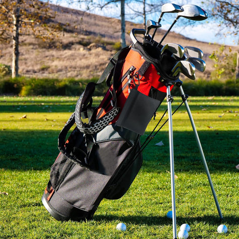 Golf Ball Pouch Tee Holder, Leather Waist Bag, Zippered Golf Accessory Pouch