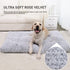 KSIIA Washable Deluxe Plush Dog Bed - Anti-Slip Comfy Kennel Pad for Large, Jumbo, Medium, Small Dogs, 35" x 23", Gray