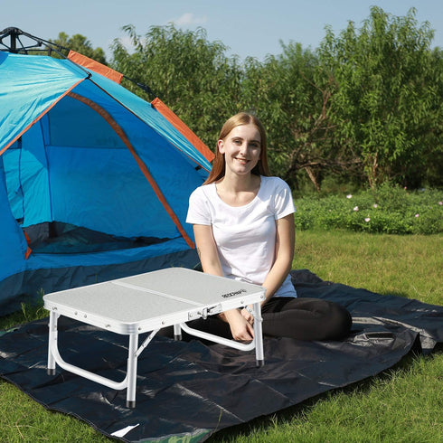 REDCAMP Small Folding Camping Table, 2ft Portable Outdoor Table, Aluminum Camp Table, Adjustable Height, Lightweight