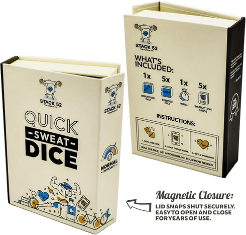 Quick Sweat Fitness Dice - Bodyweight Exercise Workout Game, No Equipment Needed, Burn Fat Build Muscle