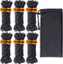 Hikeman 6 Pack 4mm Outdoor Guy Lines, Lightweight Camping Rope with Aluminum Adjuster for Tent Tarp