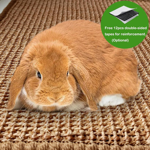 16 12 Inch 2Pcs) Rabbit Scratching Pad, x Natural Sisal Bunny Scratch Mat Scratcher Mats Claws and Teeth Care