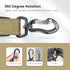 IOKHEIRA Multifunctional Dog Leash - 4-6 FT Strong Bungee, Car Seatbelt Compatible, Army Green