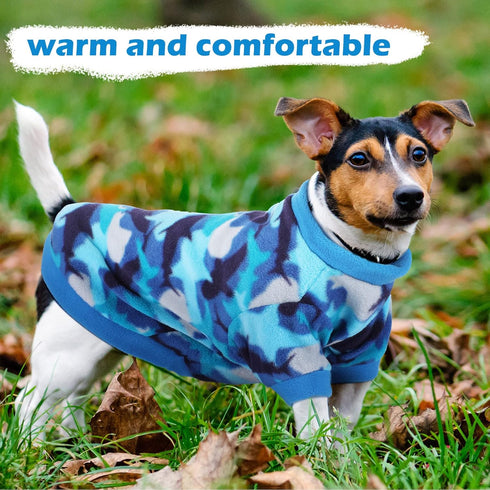 7 Pcs Dog Fleece Sweaters, Soft Fleece Puppy Outfits, Winter Dog Sweatshirt for Chihuahua Yorkshire