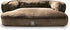 MICRODRY Soft Cozy Plush Dog Bed, Machine Washable, Self Warming for Medium to Large Dogs, 36x26x8 inches, Brown