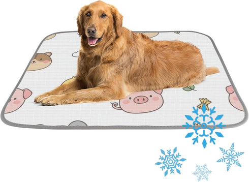 imiBBWQu Cooling Pad Cute Suck Pig Bear Dog Cooling Mat Pad Washable Cool