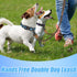 Mile High Life Double Dogs Rope Leash, Dog Slip Lead, 8FT Heavy Duty Metal Clasp, Mountain Climbing Rope with Leather