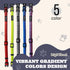 Gradient Color Dog Collar, Adjustable for Medium Dogs, Quick Release Buckle, Durable Breathable & Fade Resistant,