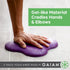 Gaiam Yoga Knee Pads (Set of 2) - Cushions for Knees and Elbows for Fitness, Travel, Meditation, Pilates, Purple