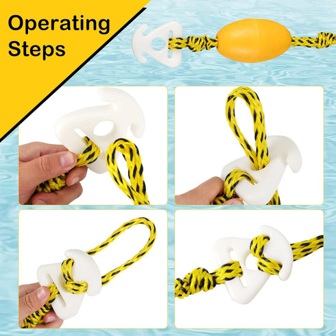Watersports Heavy Duty Tow Harness with D Rings, Boat Tow Harness for Towing Tube, Water Ski, Wakeboard